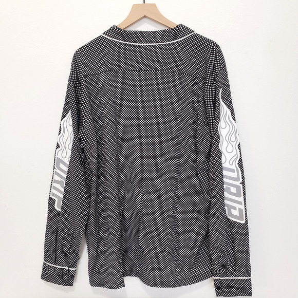 NEW!! EPTM SIZE XL The Perfect Example Drip Flame Black Polka Dot Shirt 8786 - Picture 3 of 11